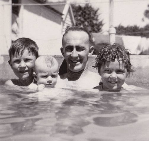 Fred, Lorraine, Bruce and Ron Swimming