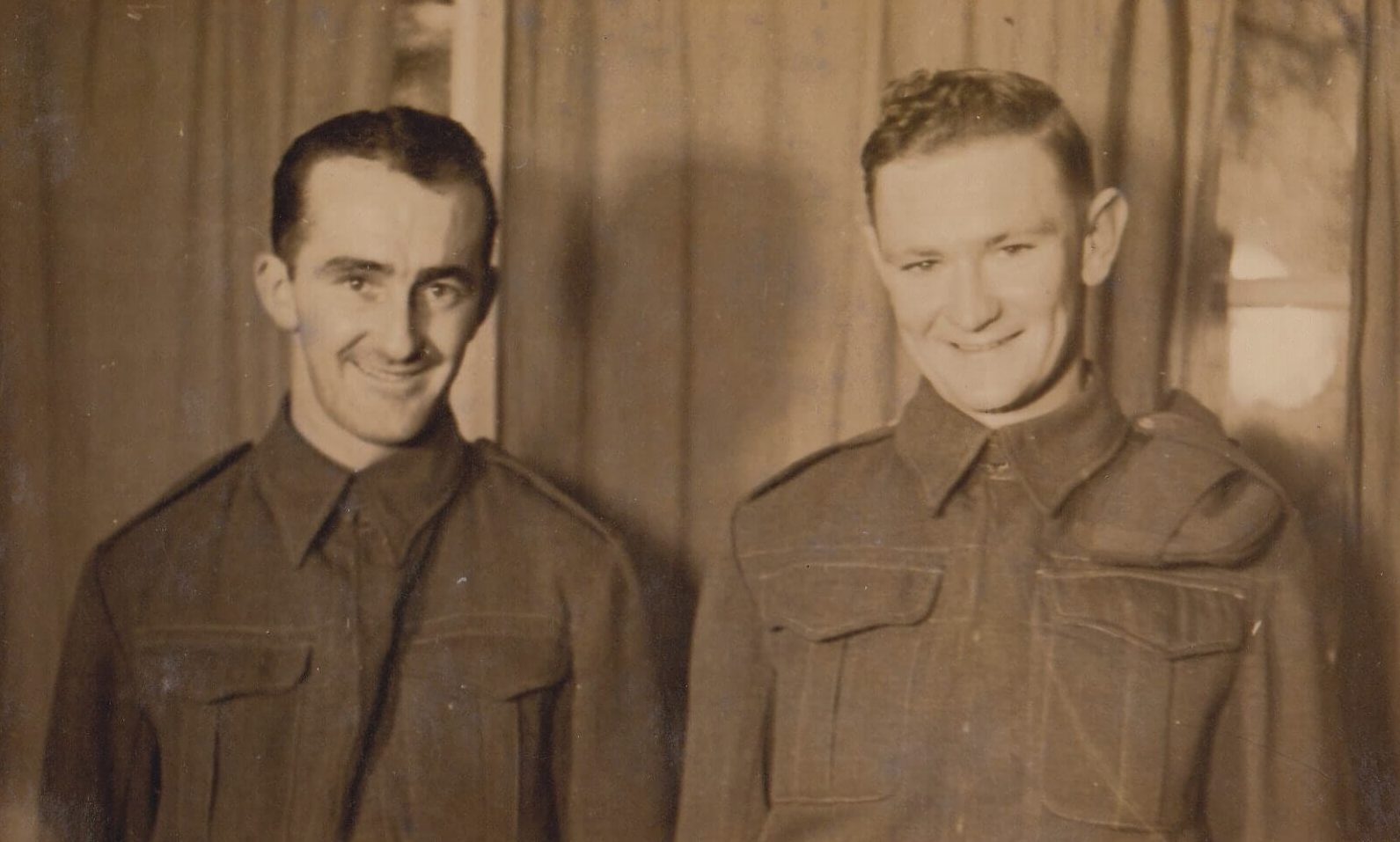 Robert with a mate during WWII