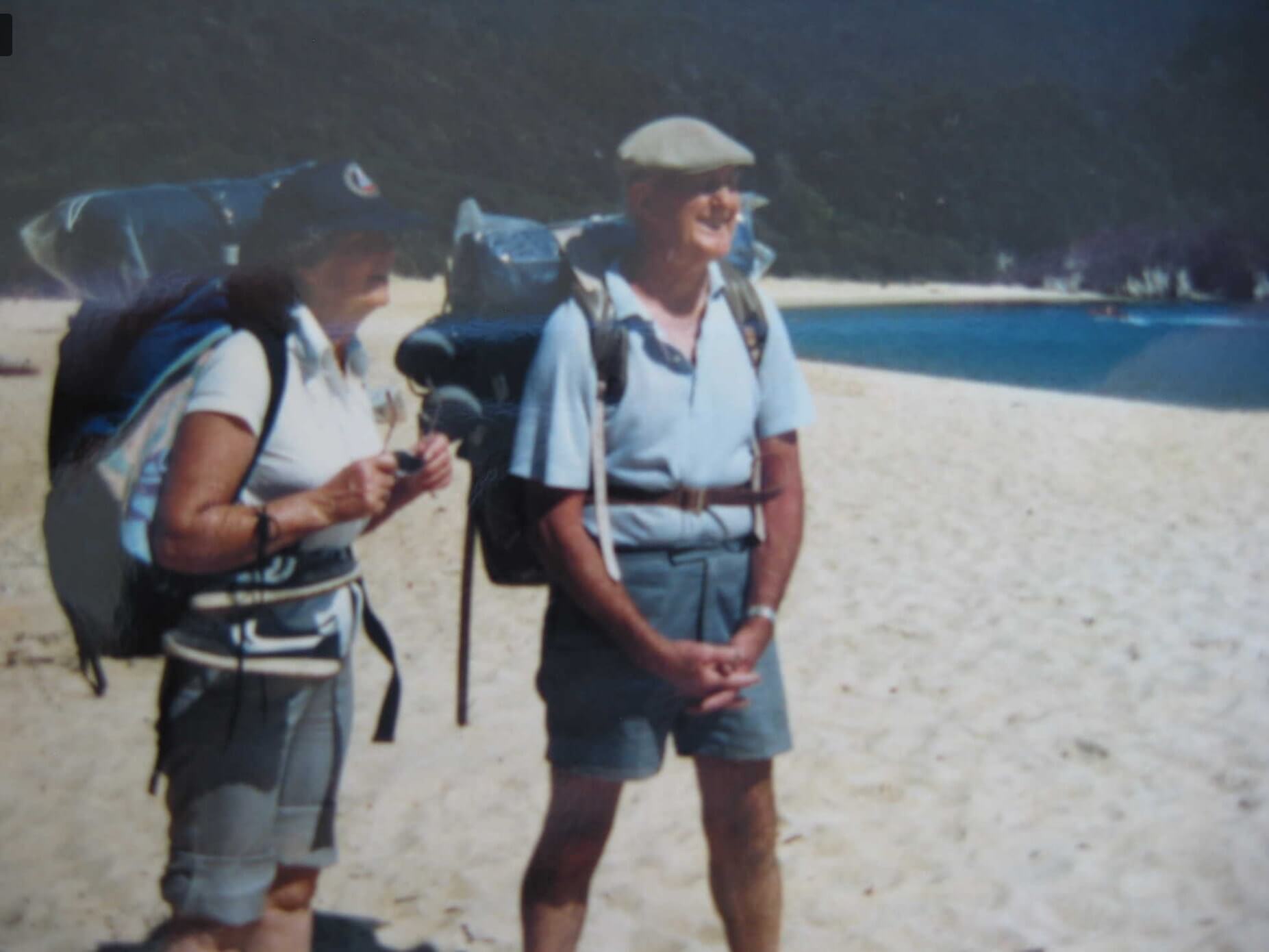 Fred and Min hiking in the South Island